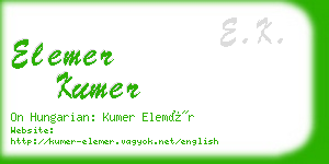 elemer kumer business card
